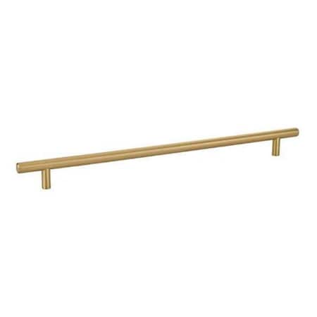 Patioplus 12 in. Center to Center Brass Bar Cabinet Pull, Satin Brass PA2056038